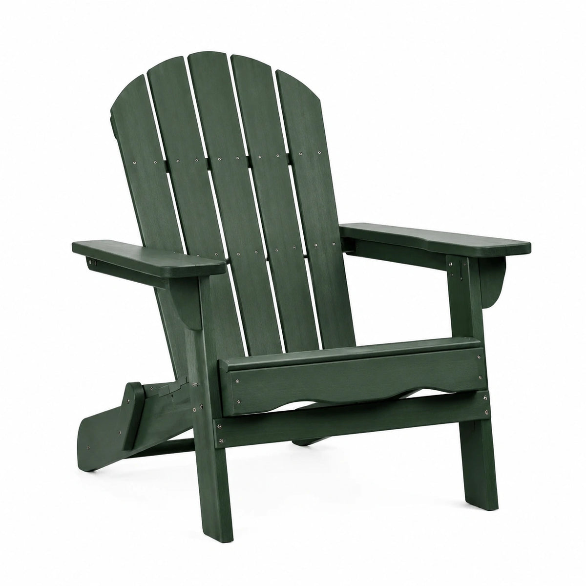 Fauteuil de jardin Adirondack 83 x 77 x 94 cm en bois vert foncé avec accoudoirs