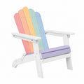 Fauteuil de jardin Adirondack 83 x 79 x 92 cm en bois blanc rose orange jaune vert bleu violet style plage