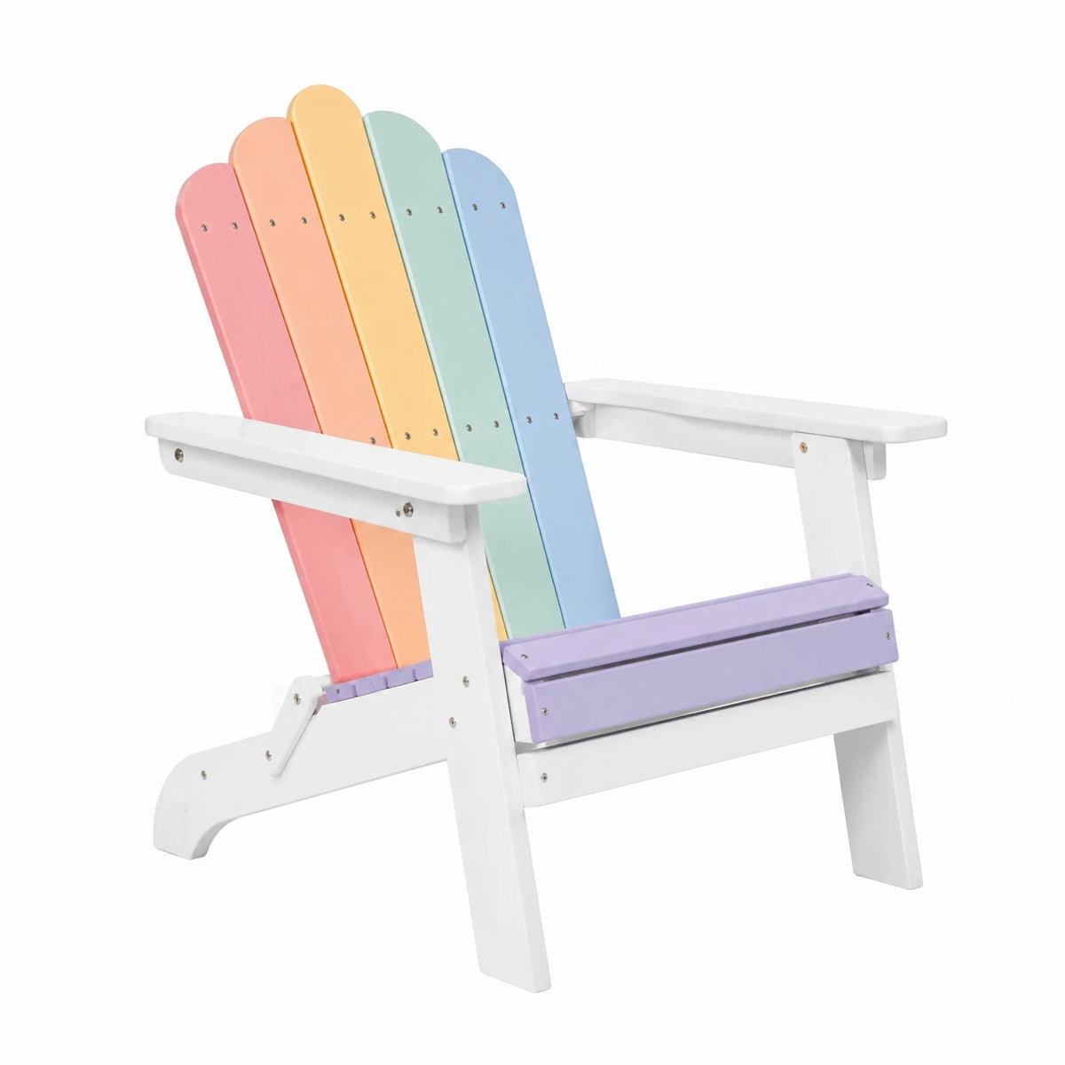 Fauteuil de jardin Adirondack 83 x 79 x 92 cm en bois blanc rose orange jaune vert bleu violet style plage