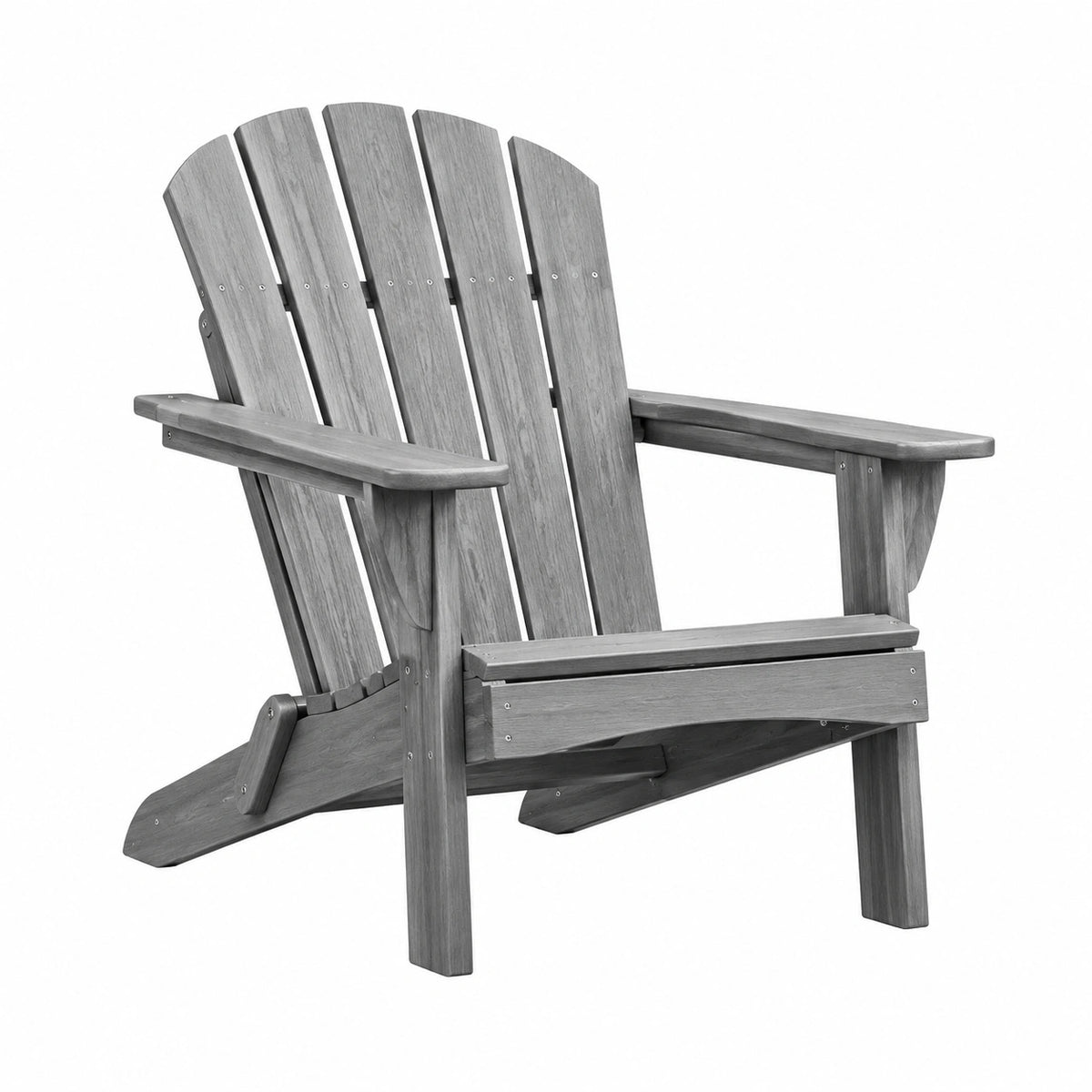 Fauteuil de jardin 80 x 90 x 95 cm en bois gris style Adirondack