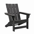 Fauteuil de jardin Adirondack 82 x 90 x 98 cm noir en plastique aspect bois avec accoudoirs