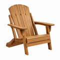 Fauteuil de jardin 80 x 90 x 100 cm en bois marron style Adirondack