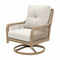 Fauteuil pivotant 78 x 85 x 98 cm en bois beige style naturel